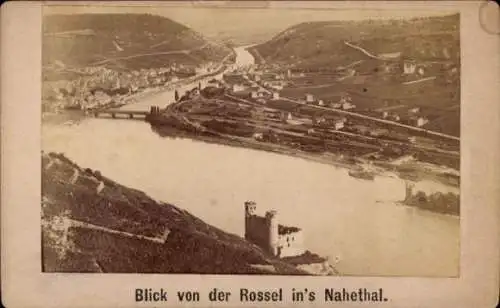 Ak Rüdesheim am Rhein, Rossel, Gesamtansicht, Nahethal