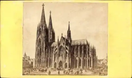 CDV Foto Köln am Rhein, der Dom, 1871