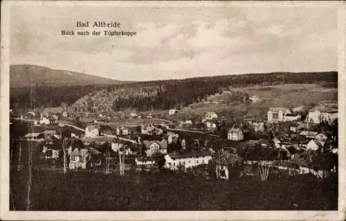 Ak Polanica Zdrój Bad Altheide Schlesien, Blick nach der Töpferkoppe