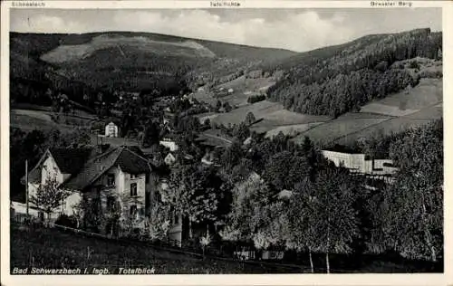 Ak Czerniawa Zdrój Bad Schwarzbach Isergebirge Schlesien, Gesamtansicht