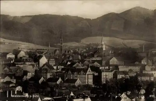 Ak Wałbrzych Waldenburg Schlesien, Gesamtansicht