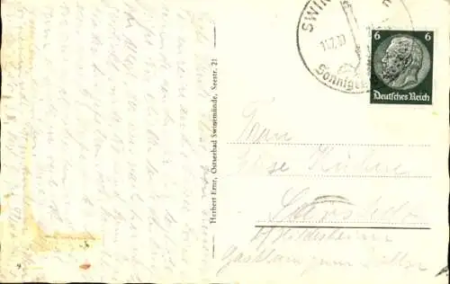 Ak Świnoujście Swinemünde Pommern, Rosengarten