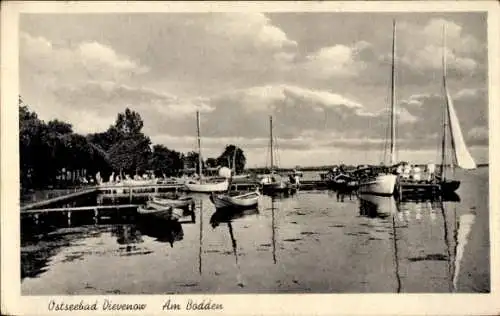 Ak Dziwnów Dievenow in Pommern, Am Bodden