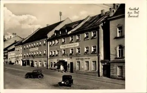 Ak Zwiesel im Bayerischen Wald, Gasthof zur Post, Autos