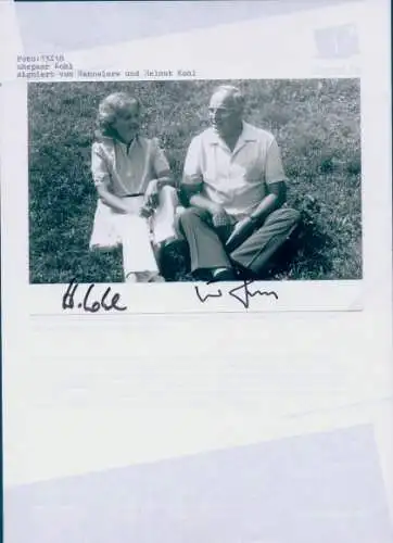 Foto Ehepaar Kohl, signiert von Hannelore und Helmut Kohl