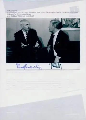 Foto Bundeskanzler Helmut Schmidt, Österreichischer Bundespräsident Rudolf Kirchschläger