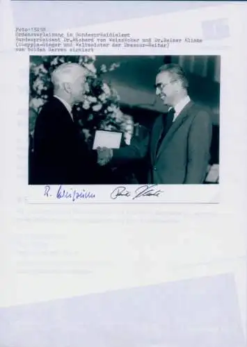 Foto Ordensverleihung in Bundespräsidialamt, Bundespräsident Richard von Weizsäcker