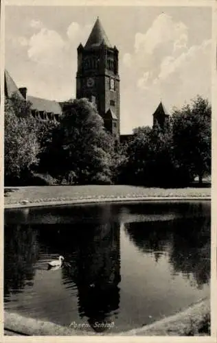 Ak Poznań Posen, Schloss, Teich