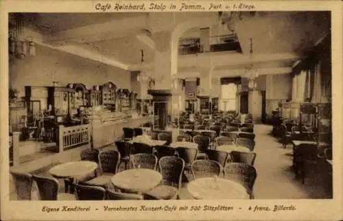 Ak Słupsk Stolp Pommern, Café Reinhard, Parterre, 1. Etage