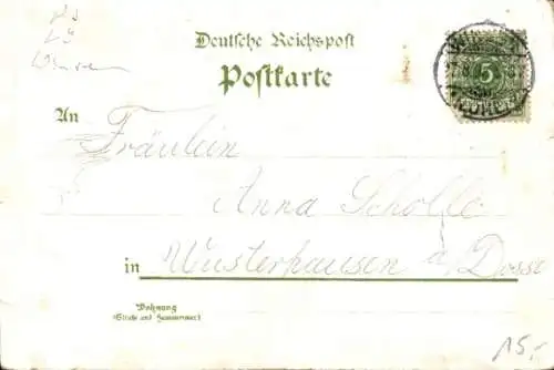 Litho Winsen an der Luhe, Gesamtansicht, Post, Rathaus, Apotheke