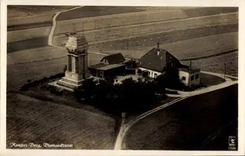 Ak Reust Rückersdorf in Thüringen, Reuster Berg, Bismarcksäule bei Ronneburg