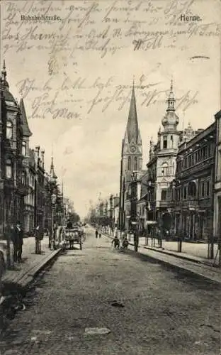 Ak Herne im Ruhrgebiet Westfalen, Blick in die Bahnhofstraße