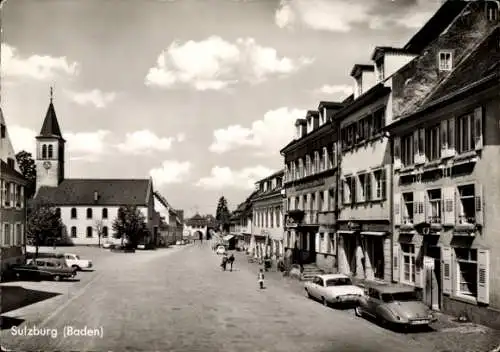 Ak Sulzburg im Markgräflerland Baden Schwarzwald, Straßenpartie