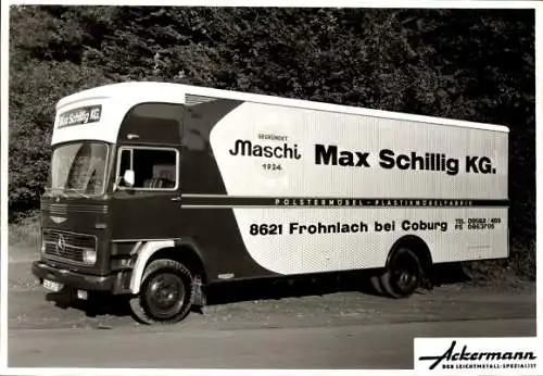 Foto Lastwagen, Mercedes LKW, Möbelfabrik Maschi, Max Schillig KG, Frohnlach bei Cobrug