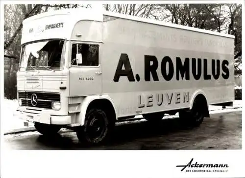 Foto Lastwagen, Mercedes LKW, Transport A. Romulus, Leuven, Ackermann