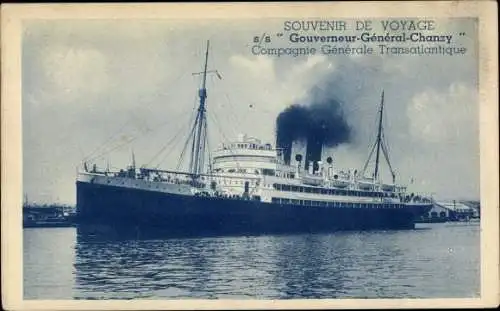 Ak Passagierschiff S.S. Gouverneur Général Chanzy, CGT