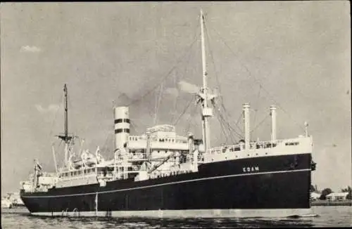 Ak Dampfer S.S. Edam läuft aus dem Hafen aus, Holland Amerika Line