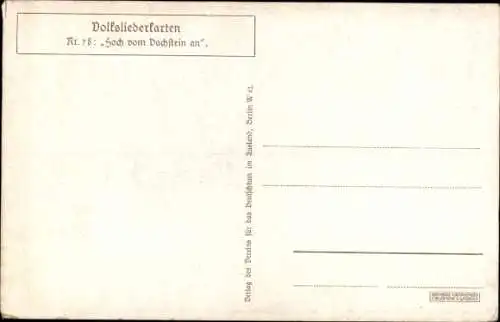 Lied Künstler Ak Wo Schalmeienklang früh den Schäfer weckt, Volksliederkarten Nr. 78