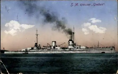 Ak Deutsches Kriegsschiff, SMS Goeben, Kreuzer, Kaiserliche Marine