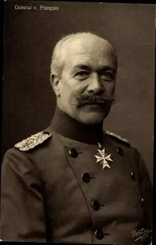 Ak General Hermann von François, Portrait, Orden Pour le Merite