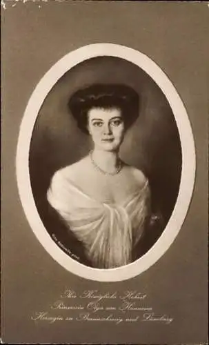 Ak Prinzessin Olga von Hannover, Herzogin zu Braunschweig und Lüneburg