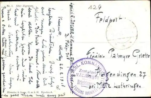 Ak Alter Zigeuner mit Pfeife, Balkan