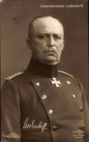 Ak Generalleutnant Erich Ludendorff, Generalstabschef der Ostarmee, Pour le Merite