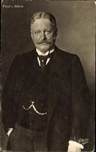 Ak Reichskanzler Bernhard von Bülow, Fürst von Bülow, Politiker und Staatsmann, Portrait