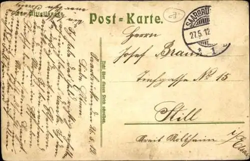 Künstler Ak Parademarsch, Soldaten exerzieren vor dem Kaiser