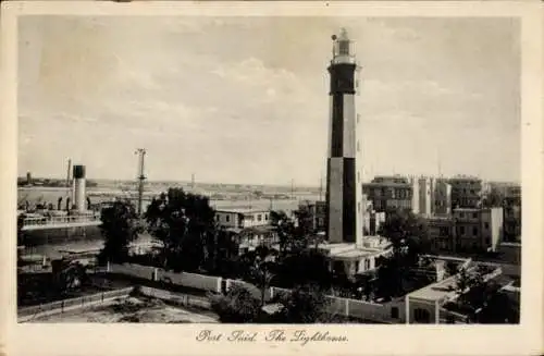 Ak Port Said Ägypten, General view of the Lighthouse