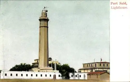 Ak Port Said Ägypten, Lighthouse, Blick auf den Leuchtturm