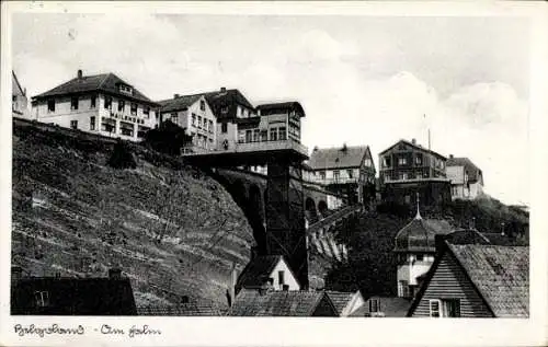 Ak Helgoland Kreis Pinneberg, Partie am Falm, Aufzug