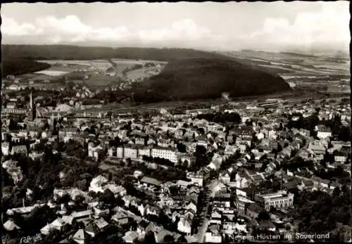 Ak Neheim Hüsten Arnsberg im Sauerland, Fliegeraufnahme, Panorama