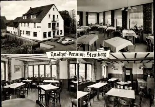 Ak Wildewiese Sundern im Sauerland, Gasthof Pension Franz Steinberg, Gastraum