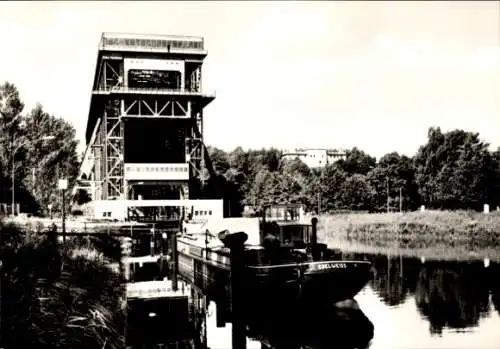 Ak Niederfinow Krs. Eberswalde, Schiffshebewerk, Heim