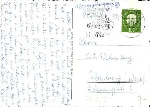 Ak Herne im Ruhrgebiet, Bahnhof, Zeche Friedrich der Große, Rathaus, Bahnhofstraße