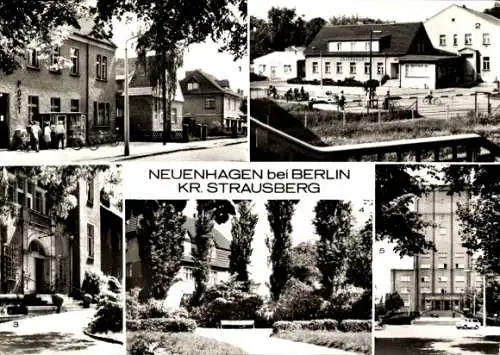 Ak Neuenhagen bei Berlin, Kulturhaus, Krankenhaus, Rathaus, Bahnhofsvorplatz, Ernst Thälmann Straße