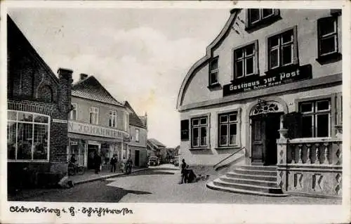 Ak Oldenburg in Holstein, Gasthaus zur Post, Schuhstraße