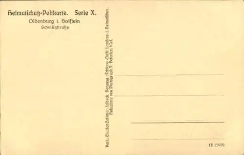 Ak Oldenburg in Holstein, Partie in der Schmützstraße