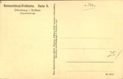 Ak Oldenburg in Holstein, Johannisstraße