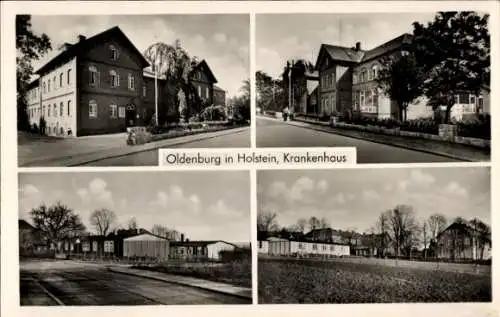 Ak Oldenburg in Holstein, Krankenhaus, Teilansichten