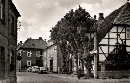 Ak Oldenburg Holstein, Hopfenmarkt, Straße, Hotel