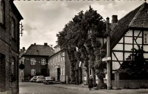 Ak Oldenburg Holstein, Hopfenmarkt, Straße, Hotel