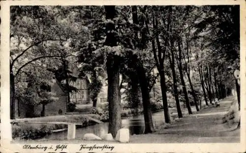 Ak Oldenburg in Holstein, Partie am Jungfernstieg