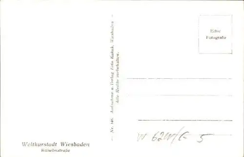 Ak Wiesbaden in Hessen, Wilhelmstraße
