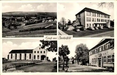 Ak Breckerfeld im Sauerland, Amtshaus, Post, Martin Luther Haus