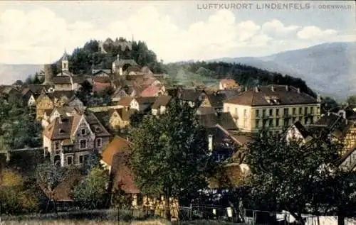 Ak Lindenfels im Odenwald, Ortspanorama