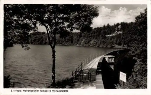 Ak Milspe Ennepetal am Ruhrgebiet, Heilenbecker Talsperre, Gaststätte