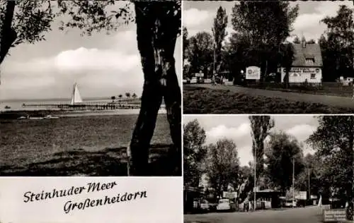 Ak Großenheidorn Wunstorf in Niedersachsen, Aalräucherei, Strandhotel, Steg