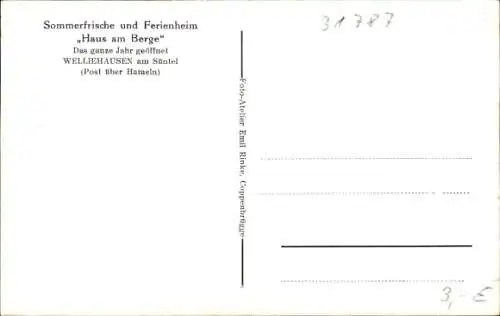 Ak Welliehausen Hameln in Niedersachsen, Ferienheim Haus am Berge, Winter